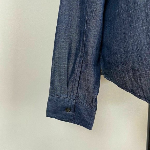 Calvin Klein Mens Blue Denim Retro Shirt Size L - Picture 5 of 9